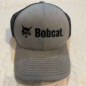 Bobcat Hat Gray and Black Adjustable Richardson Trucker Blue Collar Construction